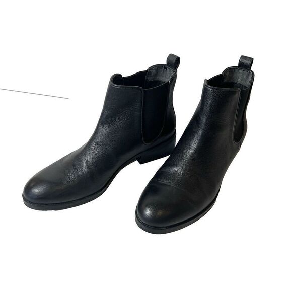 Cole Haan Ankle Bootie Womens 7.5B Black Leather Pull On Comfort Casual Low Heel - Picture 4 of 11